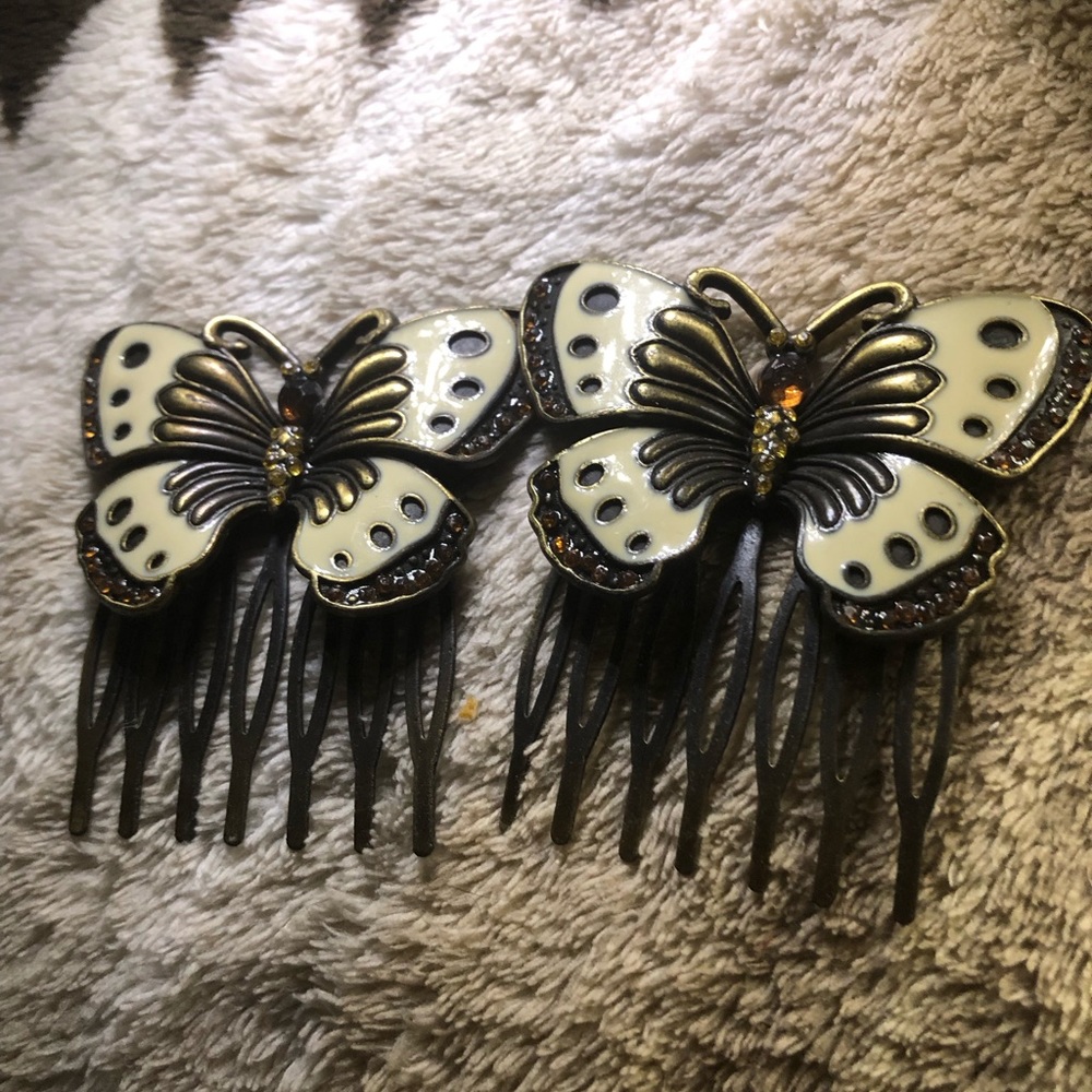 Enamel Butterfly Hair Combs- 567 $20 or $15 w/offer
